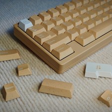 137 Keys PBT Dye Sub Keycaps Cherry Profile Yellow Set Cherry MX Switches picture