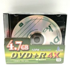KHYPERMEDIA DVD+R 4X Recordable DVD Disc 10 Pack Slim Case 120 Min-Data 4.7 GB picture