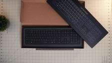 CLVX 1 Win/Mac Wireless Keyboard with Trackpad Full Size Bluetooth Black picture