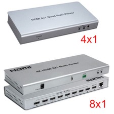 4K HDMI 8x1 Multiviewer Switch 4x1 Multi Viewer Screen Divider Video Converter picture