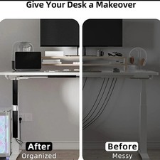 1pc PVC Desk Cable Tray Cable Management Under Desk Channel Cable Raceway 40cm picture