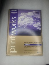 PrintWorks Burlington Glossy Ultra Premium Photo Paper 20 Sheets 8.5” x 11” NEW picture