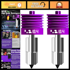 2 Pcs 0.4mm Hotend Nozzle with Anti-Stick Coating for 3D Printers - High Speed H picture