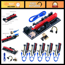 6 Pack PCI-E Riser Adapter Card X1 to X16 Extender for Bitcoin ETH Litecoin Mini picture