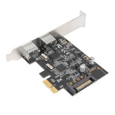 PCI Express PCIe x1 to 2 Ports PS2 PS/2 For PC Keyboard Mouse Expansion Card picture