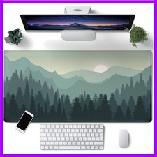 Forest Desk Mat Green Nature Large Mouse Pad XXL 31.5''X 15.7'' Landscape Aes... picture