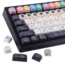 126 PCS PBT Dessert Cheese Muffin MOA DyeSub Keycaps Fits 60/65/75/80/100% picture