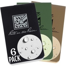Weatherproof Notebook Wallet 2x3.375 Blank Pages 6 Pack Tactical OTG TACL Rite picture