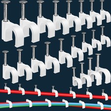 400 Pcs Cable Clips 4/6/8/10mm Nail in Cable Clips with Steel Ethernet Cable Cli picture