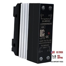 120VAC Solid State Relay DIN Rail with Heat Sink Optocoupler, 40A AC to AC (70 picture