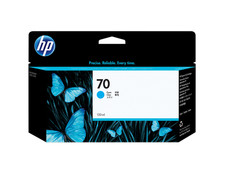 HP 70 130-ml Cyan DesignJet Ink Cartridge, C9452A picture