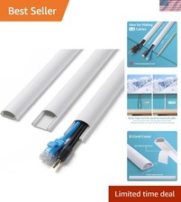 Discreet Wall Cable Concealer for 1-2 Cords - Easy Installation & Customizable picture