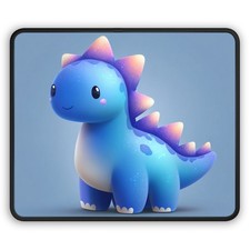 Cute Blue Dino Gaming Mouse Pad | Kawaii Cartoon Dinosaur picture