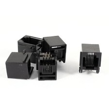 5 Pcs Right Angle PCB Mount 6P6C RJ11 Socket Modular Jack Telephone Connector picture