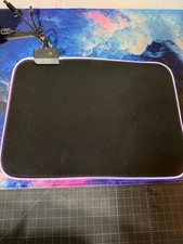 RGB LED Light Up Gaming Mouse Pad Black Anti-Slip Rubber Base picture