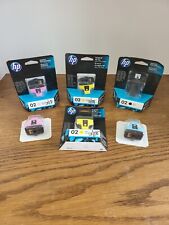 LOT OF 6 - OEM HP 02 Light Magenta Cyan Yellow Black Cartridges Expired  picture