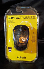 Logitech M317c Wireless Optical Mouse USB Receiver 1000 DPI 3-Button Black/Gold picture