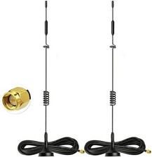 Bingfu 4G LTE Antenna 8dBi Magnetic Base Antenna MIMO SMA Male Antenna 2x Aerial picture