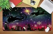 3D Snowflake Star 15 Christmas Non-slip Office Desk Mat Keyboard Pad Game Zoe picture