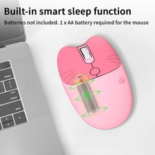 Cute Cat Wireless Mouse 2.4G Plug & Play DPI Adjustable for Laptops Desktops picture