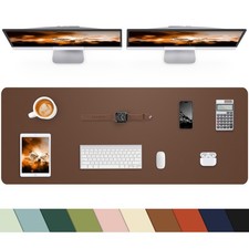 Large Leather Desk Pad Protector Mouse Pad Brown 55