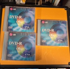 3 x LG DVD-R (DVD Recordable) 1-4X Compatible Single Sided 4.7GB - SEALED picture