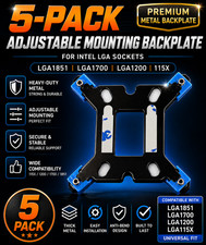 Premium Metal Cooler Backplate Adjustable Mounting Intel LGA1851 1700 1200 115X picture