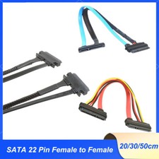 SATA 22 Pin Female to Female 2.5Inch Hard Disk Drive SSD Adapter Connector Cable picture