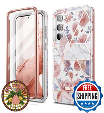 SURITCH S23 Case, Full-Body Protection with Built-in Screen Protector, Rose Marb picture