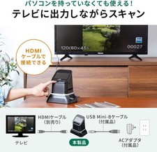 Sanwa Film Scanner for 120/35mm Film Negatives Positives HDMI 400-SCN065 NEW picture