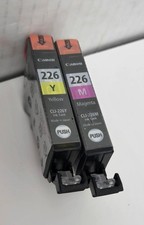Genuine Canon 226 Ink Magenta Yellow Ink Cartridges SEALED CLI-226Y CLI-226M picture
