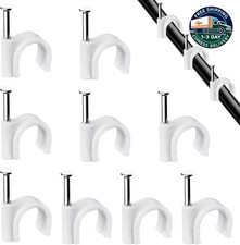 Clips para cables, 100 unidades, 7 mm, clips de pared para cables con clavos  picture