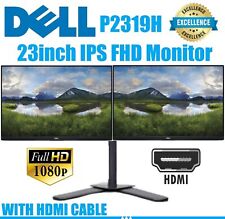 Excellent Dual stand Dell P2319H 23in Full HD 1920x1080 LED-Lit Monitor HDMI A+ picture