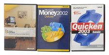 Microsoft Office Student & Teacher 2003 Money Deluxe 2002 Quicken Basic 2003 picture