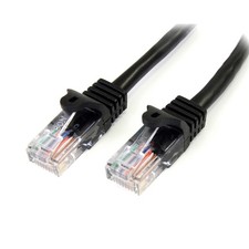 StarTech.com 2 m Black Cat5e Snagless RJ45 UTP Patch Cable - 2m Patch Cord - Eth picture