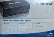 BRAND NEW TRENDnet Power over Ethernet (PoE) Injector TPE-101I (Black) picture