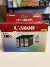 Canon 1200 Black Cyan Magenta Yellow Ink Set PGI-1200 Genuine OEM Sealed Boxes picture