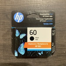 HP 60 Black Ink Cartridge Genuine BRAND NEW & SEALED NOT EXPIRED 12/2026 picture