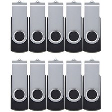 10 Pack 128MB Bulk Pack USB 2.0 Flash Drives Swivel Thumb Drive Memory Stick,... picture