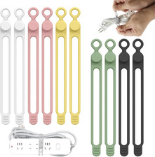 Silicone Cable Straps,10Pcs 7.1