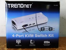 TRENDnet TK407K 4-Ports External KVM switch USB (new version-4 cables ) NEW picture