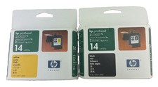 Genuine HP 14 Black & Yellow Ink Cartridge Sealed HP oem black & yellow EXP 2005 picture