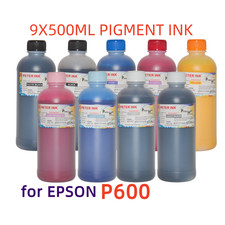 9X500ML Premium Pigment refill ink for SureColor SC P600 Printer T760 *** picture