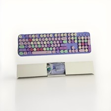 Ubotie Keyboard With Mouse Color: Purple Multicolored picture