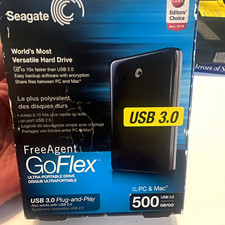 Seagate FreeAgent GoFlex 500GB Portable External HDD USB 3.0 PC/Mac Black picture