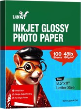 Inkjet Glossy Photo Paper 48lb 8.5 x 11 Inch 100 Sheets For High Quality Prin... picture
