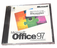 Microsoft Office 97 Professional Edition Word Excel PowerPoint Access New SEALED picture
