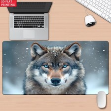 2D Flat 1pc Wolf Portrait Pattern Pad for Desk, Gaming, Office Decor, Non-Slip picture