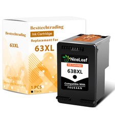 1PK Refilled 63XL 63 XL Black Ink Cartridge FOR HP ENVY 4520 OfficeJet 3830 4650 picture