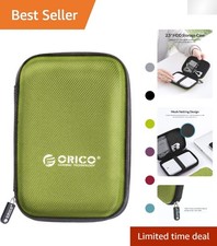 Compact 2.5 Inch HDD Case - Waterproof and Shockproof Storage Bag - Green PHD-25 picture